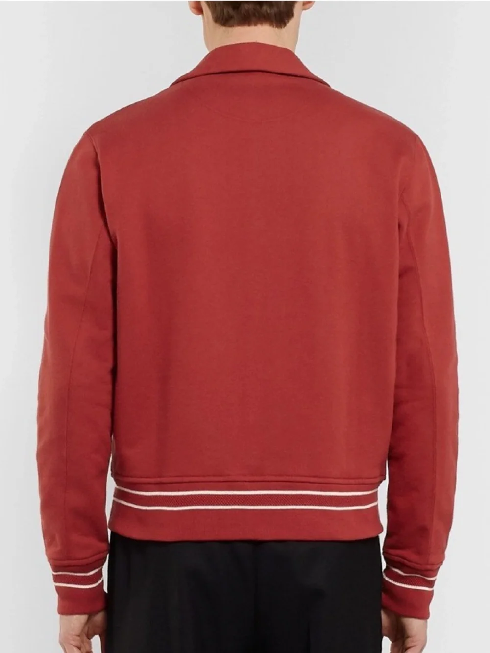 Mr P. Contrast-Tipped Cotton Blouson Jacket in Orange Medium